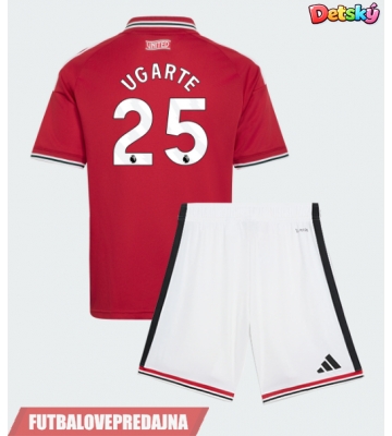 Lacne Dětský Futbalové dres Manchester United Manuel Ugarte #25 2026-27 Krátky Rukáv - Domáci (+ trenírky)
